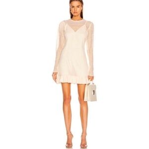 ATOIR A STAR IS BORN LONG SLEEVE CREAM CROCHET MINI DRESS!